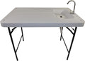 Old Cedar Outfitters Premium, Extra-Large Fish and Game Cleaning Table with Sink and Folding Legs
