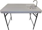 Old Cedar Outfitters Premium, Extra-Large Fish and Game Cleaning Table with Sink and Folding Legs
