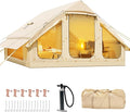 Inflatable Tents for Camping, Blow Up Tent with Hand Pump, Easy Setup Inflatable Hot Tent with Stove Jack, Waterproof Oxford Air Glamping Tents for Camping Adult 4 Person Upgrade Version
