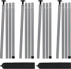 REDCAMP Heavy Duty 82in Adjustable Tent Poles Set of 4, Portable Telescoping Iron Thickened Camping Tarp Poles for Canopy, Rain Awning, Shelter, Backpacking Hiking, 4 Sections