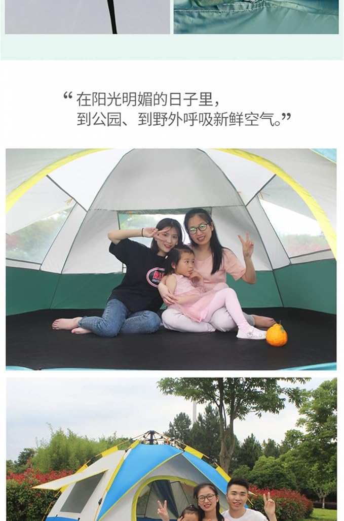 Travel Tent Travel Family Rainproof Windproof Fully Automatic Tent Camping Awning Rain Beach Tent