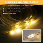 2Pack Camping String Lights, 4 in 1 Quick Storage Camping Essentials Gear 32.8FT Rechargeable Tent Lights with 6 Modes Hanging Waterproof LED Camp Lamp for Camping Hiking Patio Festival- Warm White