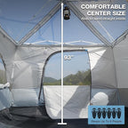 REDCAMP Canopy Camping Tent for Pop Up Canopy Tent, Inner Tent Converts Straight Leg 10'x10' or 10'x20' Canopy into Camping Tent, Fits 4-6 Person(Frame/Shelter NOT Included)