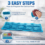 Ice Packs for Lunch Box, 4PCS Reusable Small & Thin Cold Packs, Flexible Soft Gel Freezer Packs for Lunch Bags & Coolers, BPA-Free Leakproof Ice Pack Set for Food