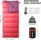 BISINNA Cotton Flannel Sleeping Bag for Adults Backpacking Camping Sleeping Bag 3 Season Envelope Sleeping Bags for Hiking