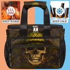 Pardick Insulated Lunch Bag Camo Print Cool Skull Adult Large Reusable Lunch Box Leakproof Cooler Tote Bag Lunchbox Freezable Lunch Bag with Adjustable Strap for Women Men Picnic Work Beach