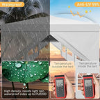COBIZI 10x30 Pop Up Canopy Tent Commercial Instant Shelter with 8 Sidewalls, Durable Waterproof Portable Gazebo UPF 50+ for Outdoor Party, Wedding, Vendor Events (White)