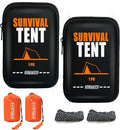 Frelaxy Extra-Thick Emergency Tent, Compact Survival Tent with Whistle, Upgraded Paracord, Storage Pouch, and EVA Case, 2 Person Emergency Shelter for Backpacking, Hiking, Outdoor