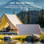 100W Portable Solar Panel with Solar Angle Guide,23.5% Efficiency Foldable Solar Charger for Jackery 300/Ecoflow River/Anker Solix,IP67 Waterproof Offgrid Power for Camping RV Battery Backup