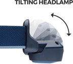 CORE 1200 Lumen Rechargeable Headlamp | USB LED Head Light with 4 Modes, Long Battery Life, Water Resistant | Ideal for Work, Emergency, Camping, Running, Hiking | USB Cable Included