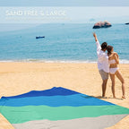 BYDOLL Beach Blanket 78''X81'' Waterproof Sandproof Suits1-4 Adults Oversized Lightweight Large Blanket Picnic Mat for Beach Sand Free Travel Camping Hiking Picnic