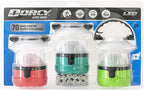 Dorcy 4 LED Mini Lantern 3 Pack with Hanging Hooks and Batteries, Assorted Colors, clear (41-3019)