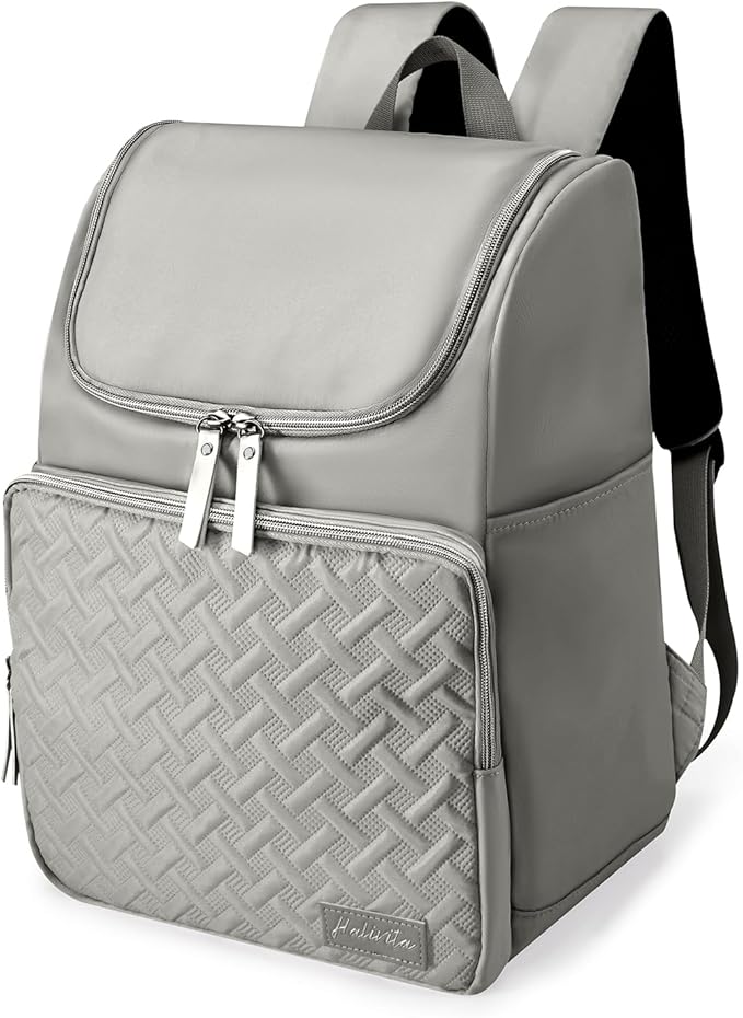 Cooler Backpack Insulated Leak Proof 33 Cans, Waterproof Hiking Backpack Cooler Soft Cooler Bag Lunch Backpack for Picnic Camping, Gray