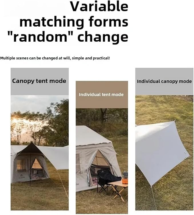 4-5 Person Outdoor Camping Awning Tent - Quick Open Waterproof Anti-UV Beach Fishing Picnic Park Family Shade Tent