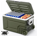 Antarctic Star 12 Volt Refrigerator,68QT(64L)Electric Cooler Compressor, -4℉~68℉ Portable Refrigerator,Car Fridge 12/24V DC 100-240V AC Portable Freezer with Wheels&2 Baskets for Camping,RV,Car,GREEN