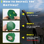 Dysaim Dinosaur Headlamp for Kids Flashlight Outdoor Camping Gear LED Reading Head lamp, Hiking Accessories Headlight for Kids or Adults, Dinosaur Toys HeadLamps Ideal Gift for Birthday, Xmas