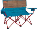 Kelty Loveseat Oversized 2-Person Heavy Duty Folding Camp Chair, Double Seat for Soccer Games, Tailgating, Beach Days (Regular Height/Deep Lake)