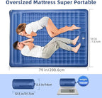 Camping Sleeping Pads，Extra Thick 5 Inch Inflatable Sleeping Mat with Pillow Built-in Pump，Oversized Air Mattress Super Portable for Backpacking Hiking, Tent, Traveling