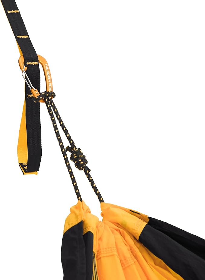 THE NORTH FACE Wawona Camp Hammock - Includes Carabiners & Tree Straps for Easy Setup, Storage Bag Doubles as Pocket, Summit Gold/TNF Black, One Size