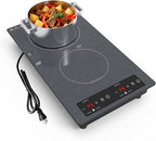 Double Induction Cooktop 110v-120v, GTKZW 2300W Electric Cooktop 20 inch Hot Plate Electric Stove Top with Plug in, Built-in and Countertop, 9 Power Levels, Timer & Safety Lock