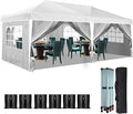 Heavy Duty Pop Up Canopy, Carport Canopy with UV Protection, Waterproof Fabric, Adjustable Heights, and Easy Assembly – Ideal for Outdoor Events, Camping, and Carports (10 x 20) (White)