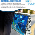 Insulated Picnic/Shopping Cooler Bags for Groceries, Camping, Hiking, Beach, Travel | Lightweight Soft Collapsible | Fast Same Day Shipping