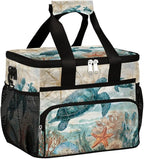 Vintage Turtle Ocean Soft Cooler Bag Insulated Lunch Box for Men & Women, Large Leakproof Lunch Bag Portable Beach Cooler for Work, Picnic, Road Trips,Fishing, Travel, Camping,A-2