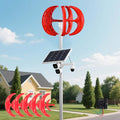 5-Blade Wind Tur-Bine Generator, 12V/24V Vertical Axis Wind Tur-Bine Kit, Solar & Wind Power Inverters, Compact & Silent for RV, Boat, Camping, Emergency Power Backup(DC,4000W24V)