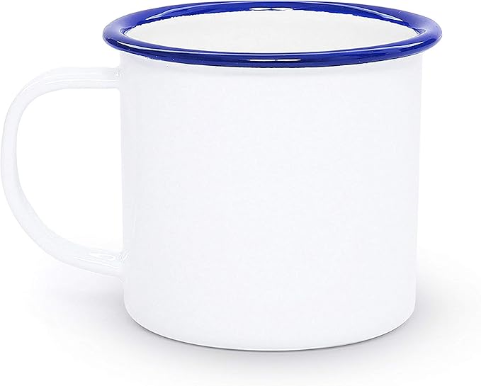 Enamelware Starter Set, 16 piece, Vintage White/Blue