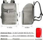 Cooler Backpack Insulated Leak Proof 33 Cans, Waterproof Hiking Backpack Cooler Soft Cooler Bag Lunch Backpack for Picnic Camping, Gray