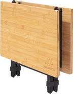 MOUNTAIN SUMMIT GEAR Foldable Bamboo Patio Table for Indoor/Outdoor Use (Made by Caddis Sports)