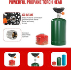 Portable Outdoor Camping Stove, With Powerful Firepower of 10000 BTU,Quickly Boil 1.5L of Water in 4 Minutes and 30 Seconds,Compatible with Propane/Butane Gas Tanks,Windproof Stove