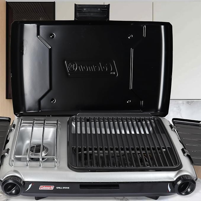 Grill Grates for Coleman 2-in-1 Camping Grill, Cooking Grid for Coleman 2 Burner Propane Stove, Fits Coleman Classic 2-Burner 2000020929 2000020925 2157480 ‎2000038016 Propane Stove Replacement Parts