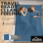 Sleeping Bag Liner,Long Staple Cotton, Adult Sleep Sack & Travel Sheets,Travel Sleep Sack for Backpacking, Hotels & Hostels Lightweight Travel Sheet Camping Sheets,Has Full Length Zipper