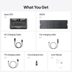 BLUETTI Apex 300 Solar Generator (2025 New) with 350W Solar Panel, 2764.8Wh LFP Battery Backup with 6 3840W AC Outlets (7680W Surge), 120V/240V Dual Voltage, Ideal for Camping and Off-Grid Living