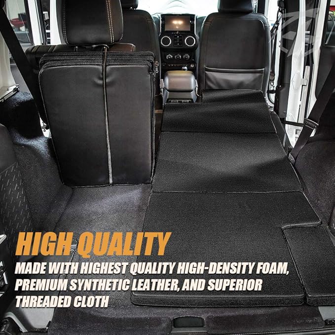 Xprite Sleeping Mattress Portable Outdoor Camping Pad Bed Platform Compatible with 2007-2018 Jeep Wrangler JKU, NitePad Sand Premium 1.5-inch Thick Trunk Cushion