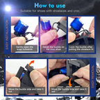 Running lights for runners,Lights for walking at night,IPX5 Running shoe lights waterproof,Shoe light,2Pcs Shoe headlights Used for Dog Walking, Walking Tours Camping, Suitable for Adults Kids(Blue)