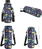 Cute Dinosaur Backpack with Lunch Bag Blue Bookbag Lightweight Trendy Kids Bookbag and Lunch Box Set Boys 4 Pcs School Bag for Boys 7-8 Hiking Daypack Travel Back to School Gifts