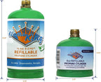 Flame King FK-0.5LB-2 (1/2LB) Refillable Empty Propane Cylinder Tank for Small Propane Lamps, Lanterns and Camp Stoves (2-pack)