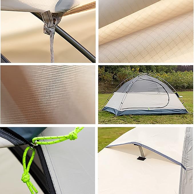 Tent Family Tent, Camping Tent, Dome Tent, Dark and Cool Inside, 3-4 People Awning, Standing Height UV, Protection Floor Pan Waterproof
