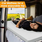 CYMULA Camping Cot Mattress 2in Memory Foam Sleeping Pad,Soft Warm Non-Slip Camping Mattress Topper with Retaining for Adults,Portable Roll up Pad for Travel(75 x30)（only Mattress）