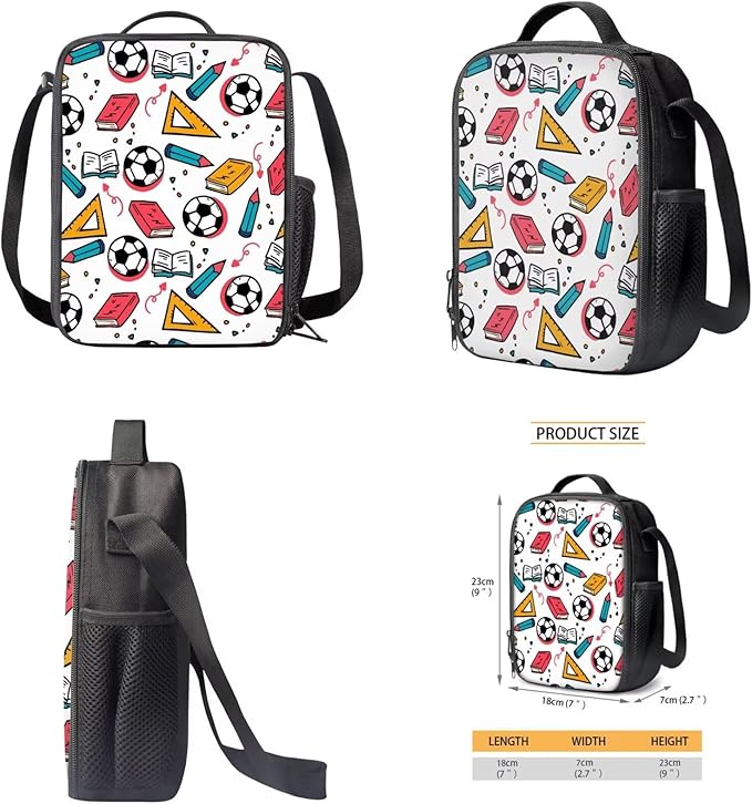 Sports Backpack with Lunch Box 1St Grade Backpack Boys Lightweight Trendy Bookbag for Boys 8-12 with Lunch Box 4 Piece School Bag for Boys 10-12 Travel Hiking Daypack Camping