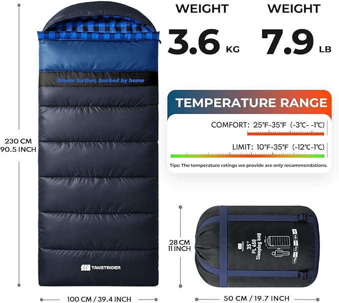 Cotton Flannel XXL Sleeping Bags for Adults Cold Weather Camping Sleeping Bag for Adults Kids Teens with Compression Sack,Camping Gear for Traveling,Hiking,Climbing,Outdoor,Indoor