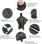 onewind Hooded Rain Poncho, Silnylon Rain Coat Versatile Survival Shelter Waterproof Breathable Lightweight Poncho