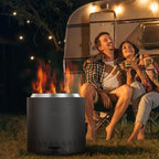 VEVOR 15.8 inch Smokeless Fire Pit Stove Bonfire, Wood Burning Fireplaces with Removable Ash Pan, SUS430 Stainless Steel Inner Portable Outdoor Firepit,for Outdoor Patio Camping High 15.4 inch