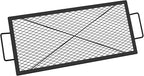 onlyfire Fire Pit Grill Grate, Heavy-Duty Steel Cooking Grate with X-Marks Design for Outdoor BBQ, Camping, Group Gatherings - 32“ X 15”
