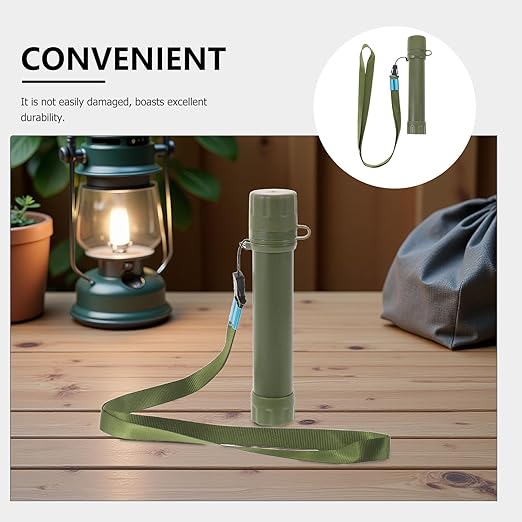 Camping Filter Straw:Reusable Purifier with Lanyard - Personal Outdoor Straw for Stream River Lake Fresh Sources