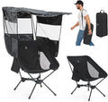 Nice C Camping Chair with Canopy, Compact Chair with Shade, Ultralight Umbrella Fishing Chairs, Portable Backpack Chairs, Lightweight, Travel, Picnic, Festival, Hiking, Sports (1 Pack, Black)