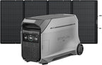 EF ECOFLOW Power Station 4096Wh DELTA Pro 3 with 400W Portable Solar Panel, 120/240V 4000W AC Output, Solar Generator for Home Use, Camping Accessories, Emergencies, Power Outages, RVs