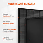 RICH SOLAR 250 Watt 12 Volt 16BB Monocrystalline Solar Panel N-Type Cells High Efficiency Solar Module for RV Trailer Camper Marine Off Grid All Black